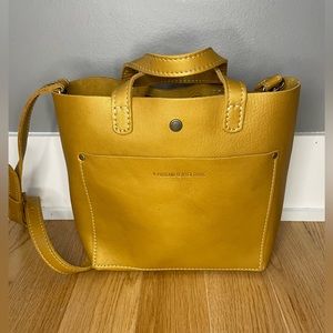 Portland leather goods mini crossbody tote